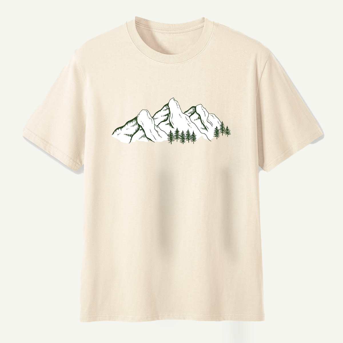 Minimal Mountain Range Line Art T-Shirt
