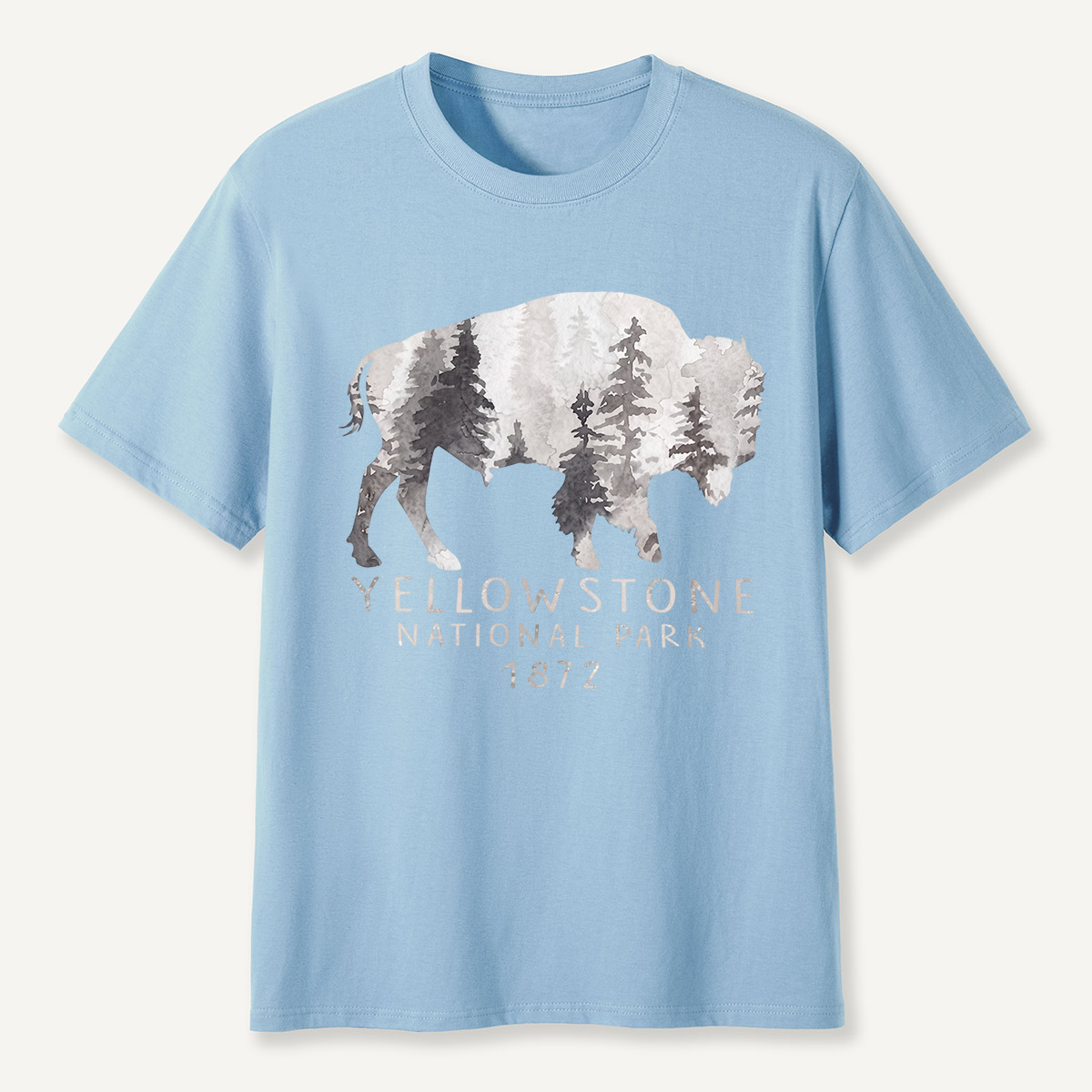 Yellowstone National Park 1872 Bison Forest T-Shirt