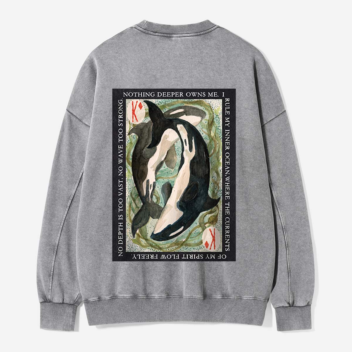 Where My Inner Ocean Flows Free Washed Sweatshirts