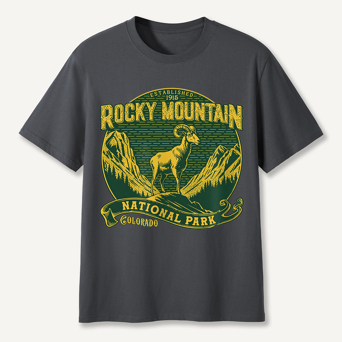 Rocky Mountain National Park Ram Badge T-Shirt