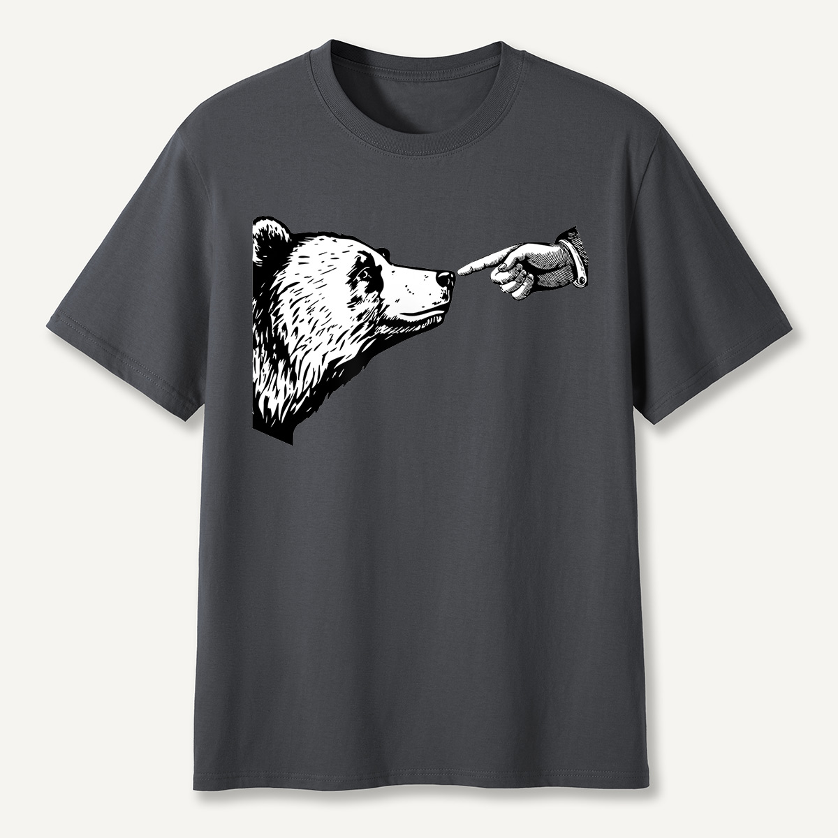 Boop the Bear Funny Line Art T-Shirt