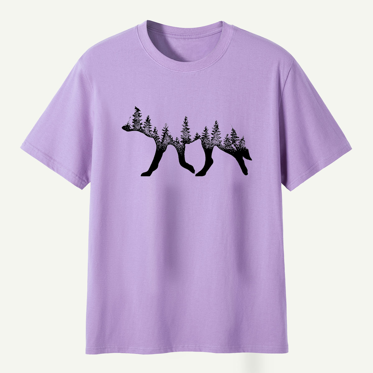 Bear Silhouette Pine Forestscape T-Shirt