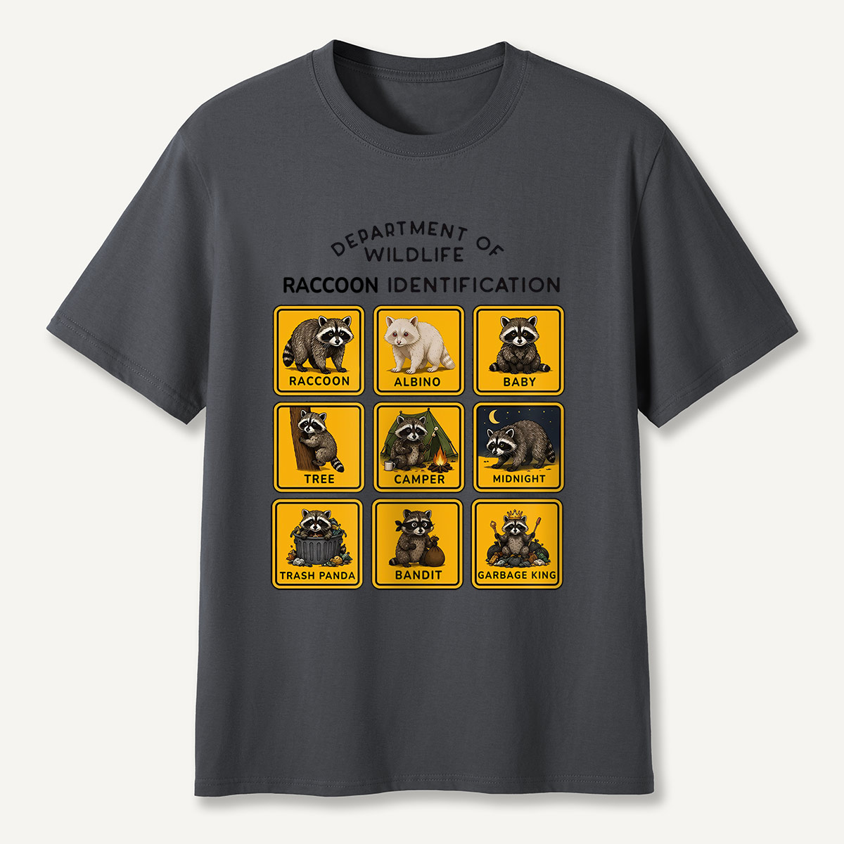 Department of Wildlife Raccoon Identification T-Shirt