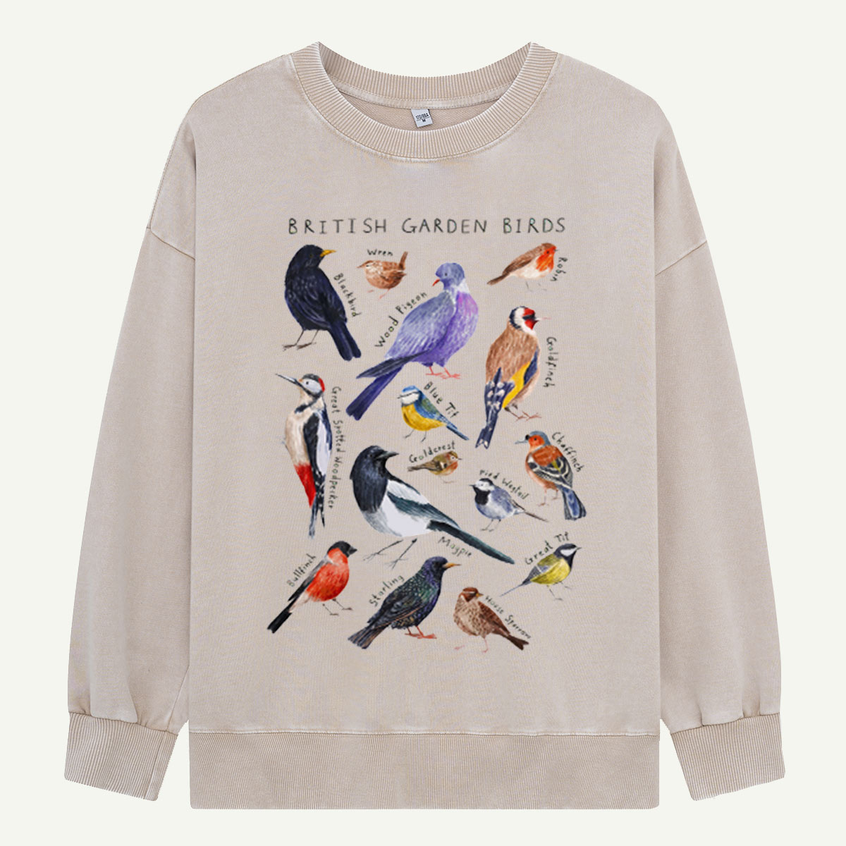 Botanical Garden Birds Wildlife Birdwatching Washed Sweatshirts