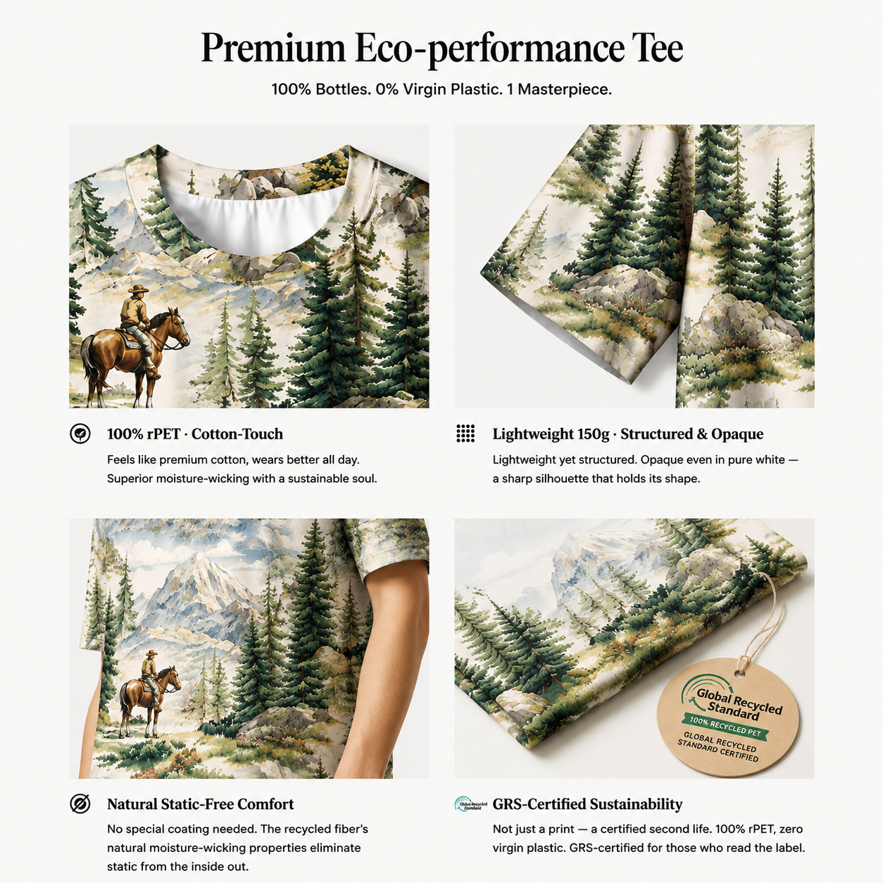 Wilderness Horseback Trail Premium Eco Tee