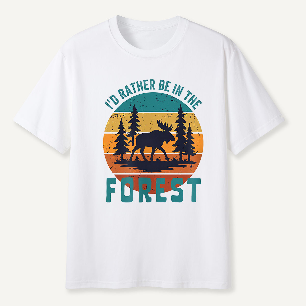I’d Rather Be in the Forest Moose Sunset T-Shirt