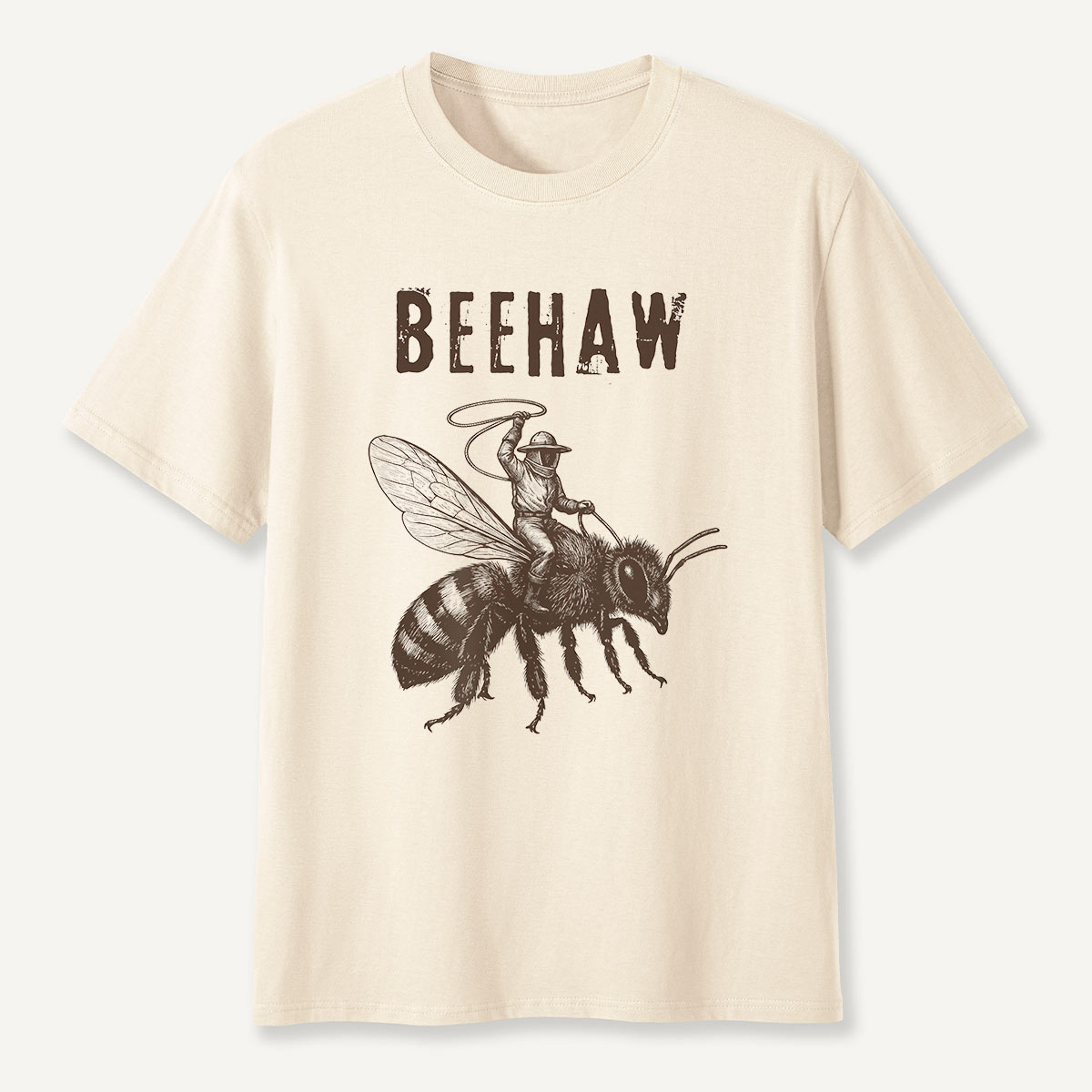 Beehaw Cowboy Riding Bee T-Shirt
