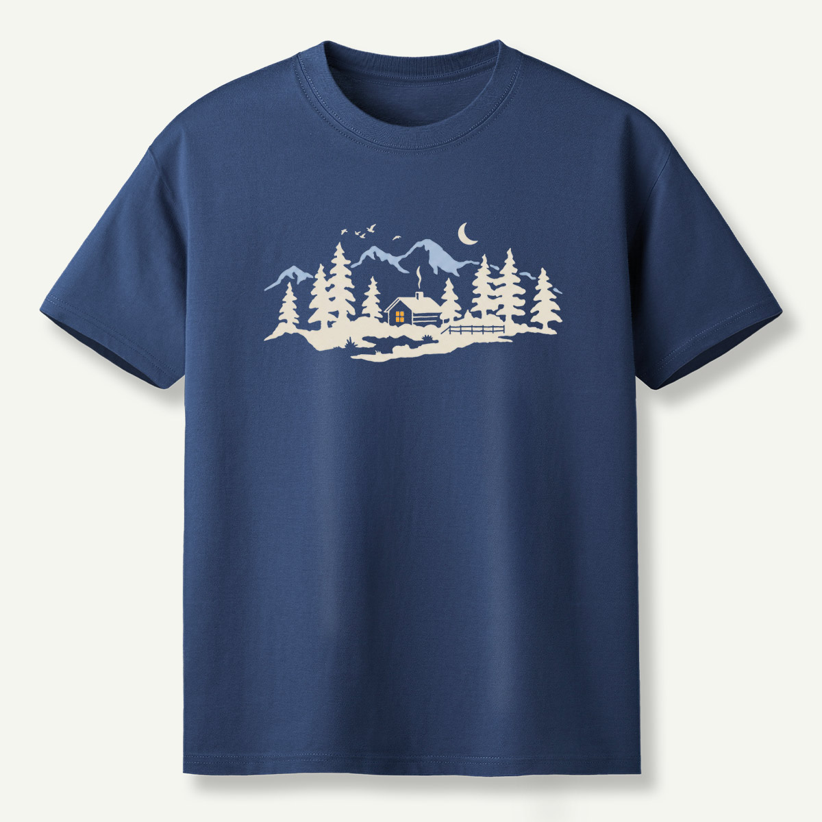 Moonlit Pine Forest Wilderness T-Shirt