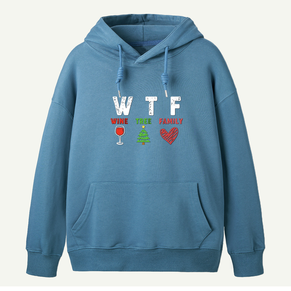 WTF Wine Tree Family Funny Christmas Essentials Hoodie