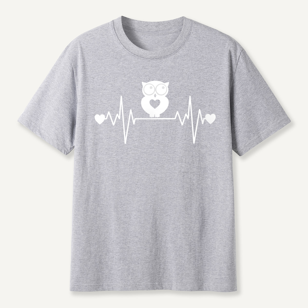 Heartbeat Owl Love Pink T-Shirt