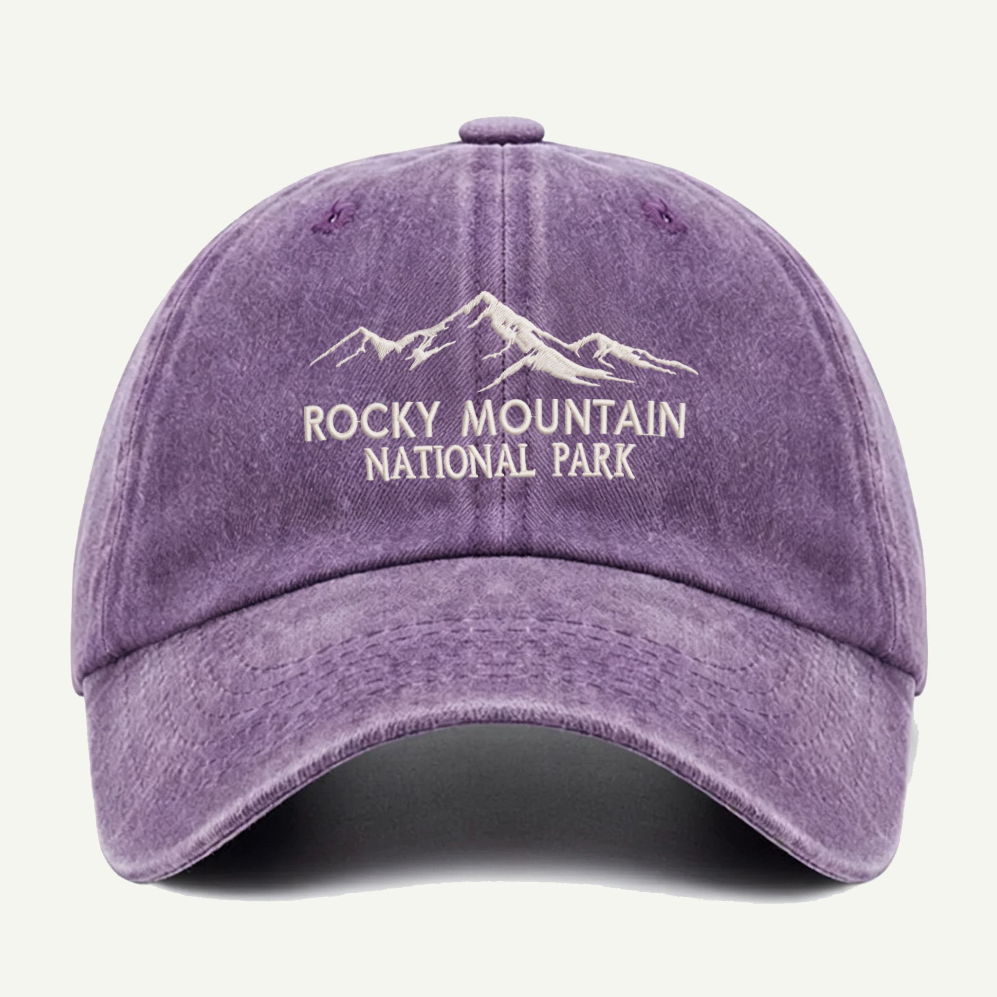 Rocky Mountain National Park Washed Embroidered Hat