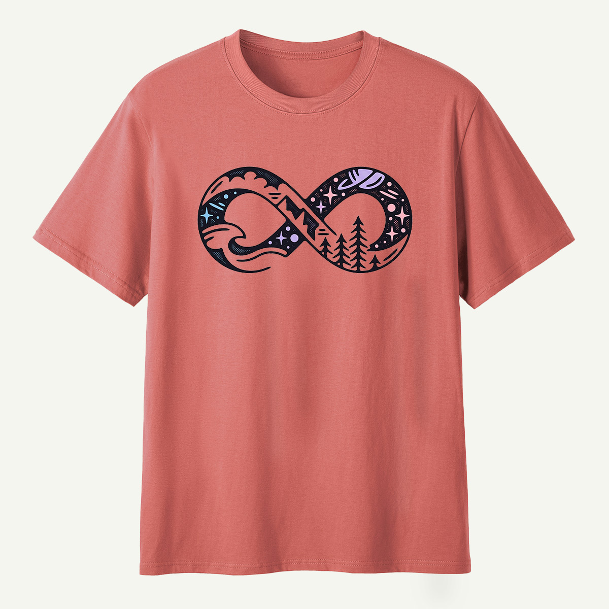Infinite Forest Mountain Landscape T-Shirt