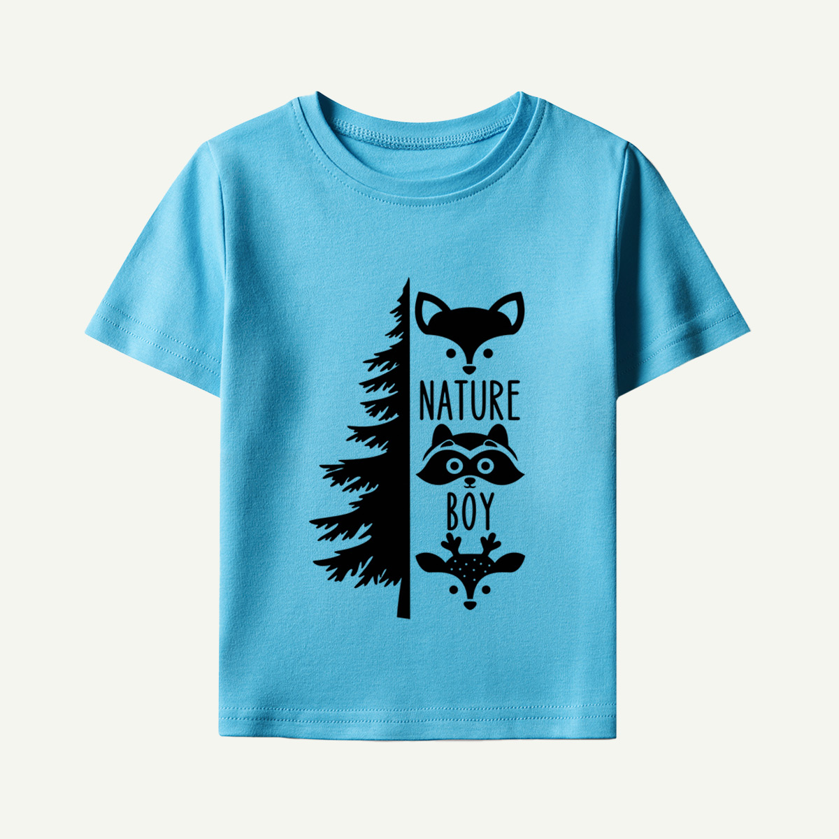 Nature Boy Woodland Animal Silhouette Kids T-Shirt