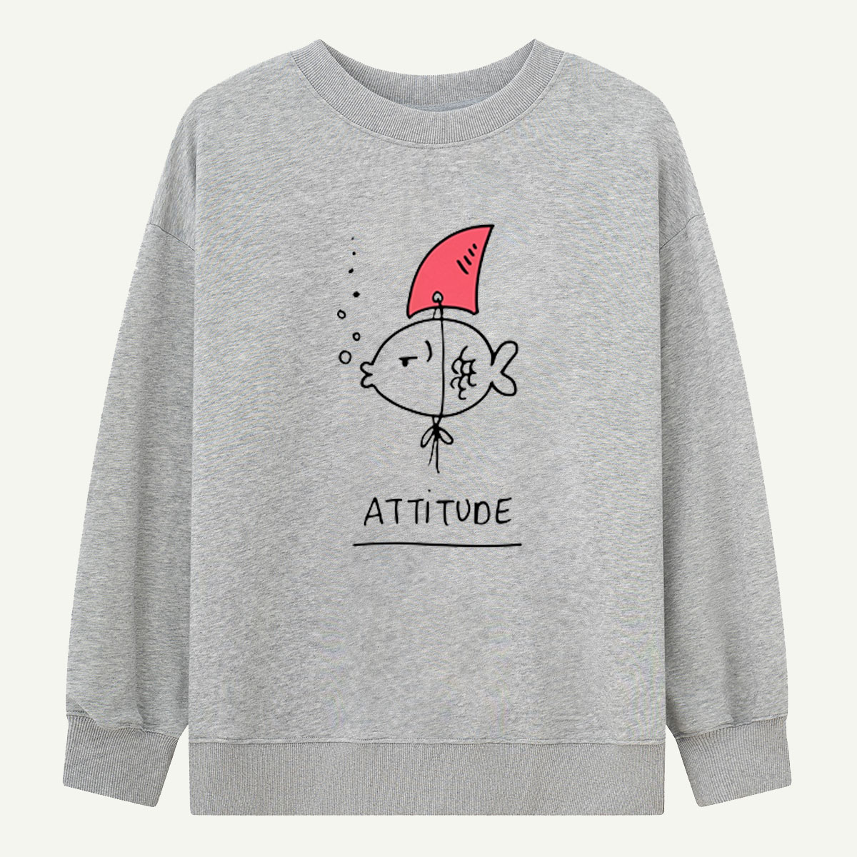 Attitude Fish Spartan Helmet Sweatshirts