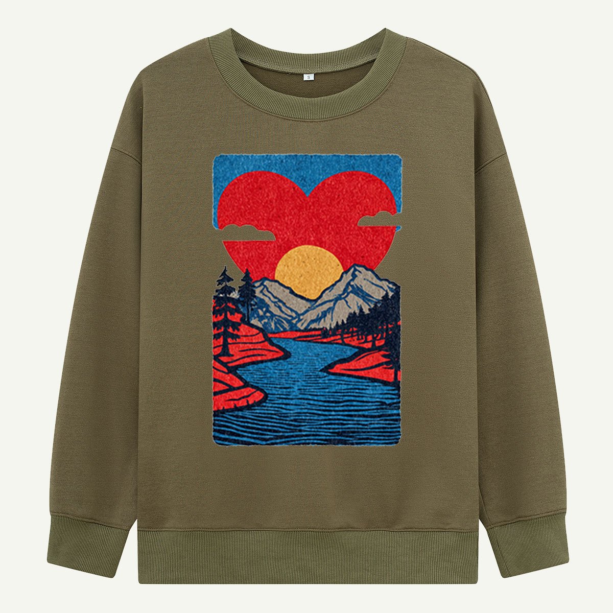 Mountain Heart Landscape Sweatshirts