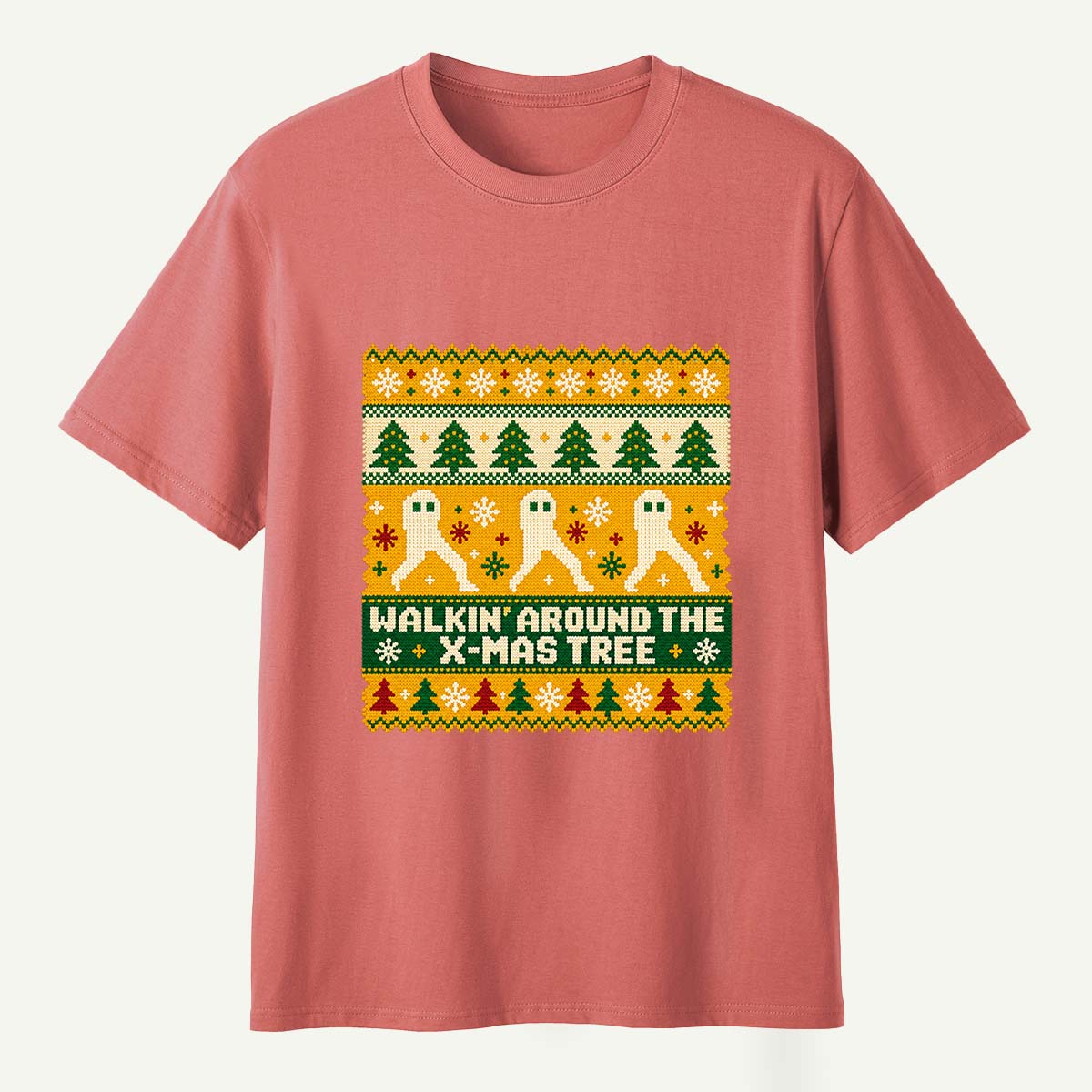 Walkin Around The Xmas Tree Ghost Christmas T-Shirt