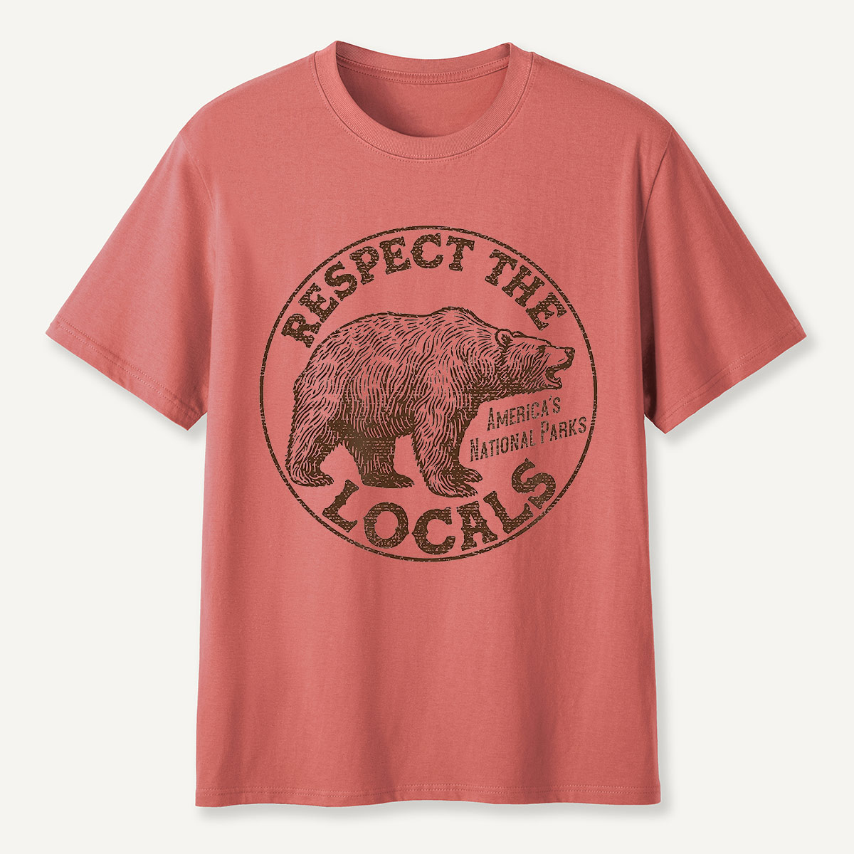 Respect the Locals Bear National Parks  T-Shirt