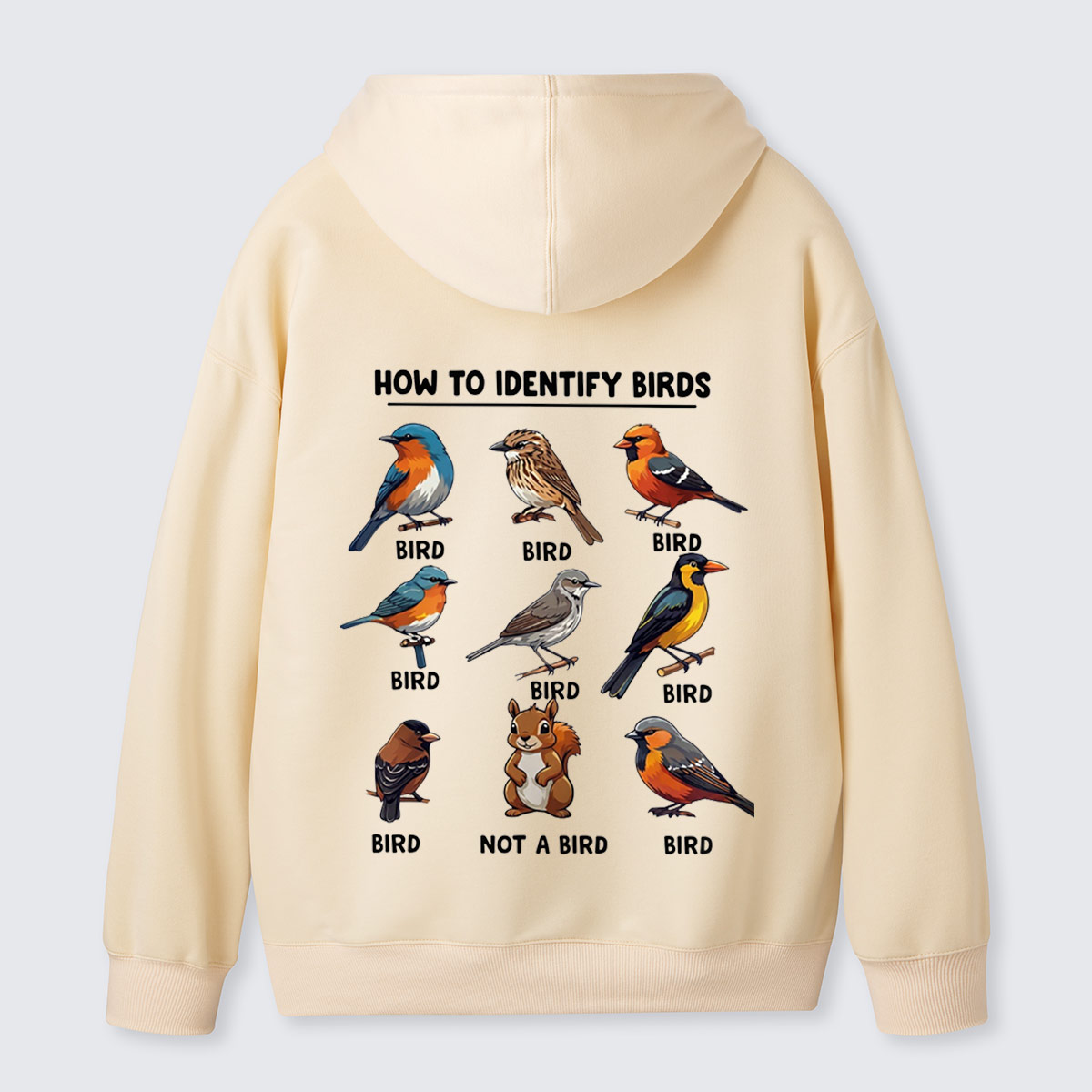 Funny Bird How to Identify Birds Hoodie