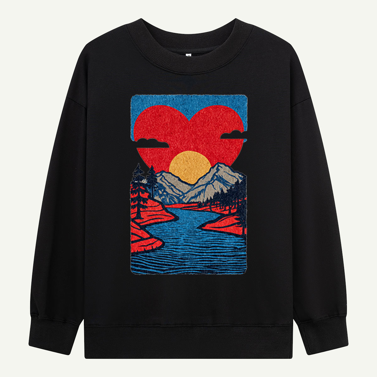 Mountain Heart Landscape Sweatshirts