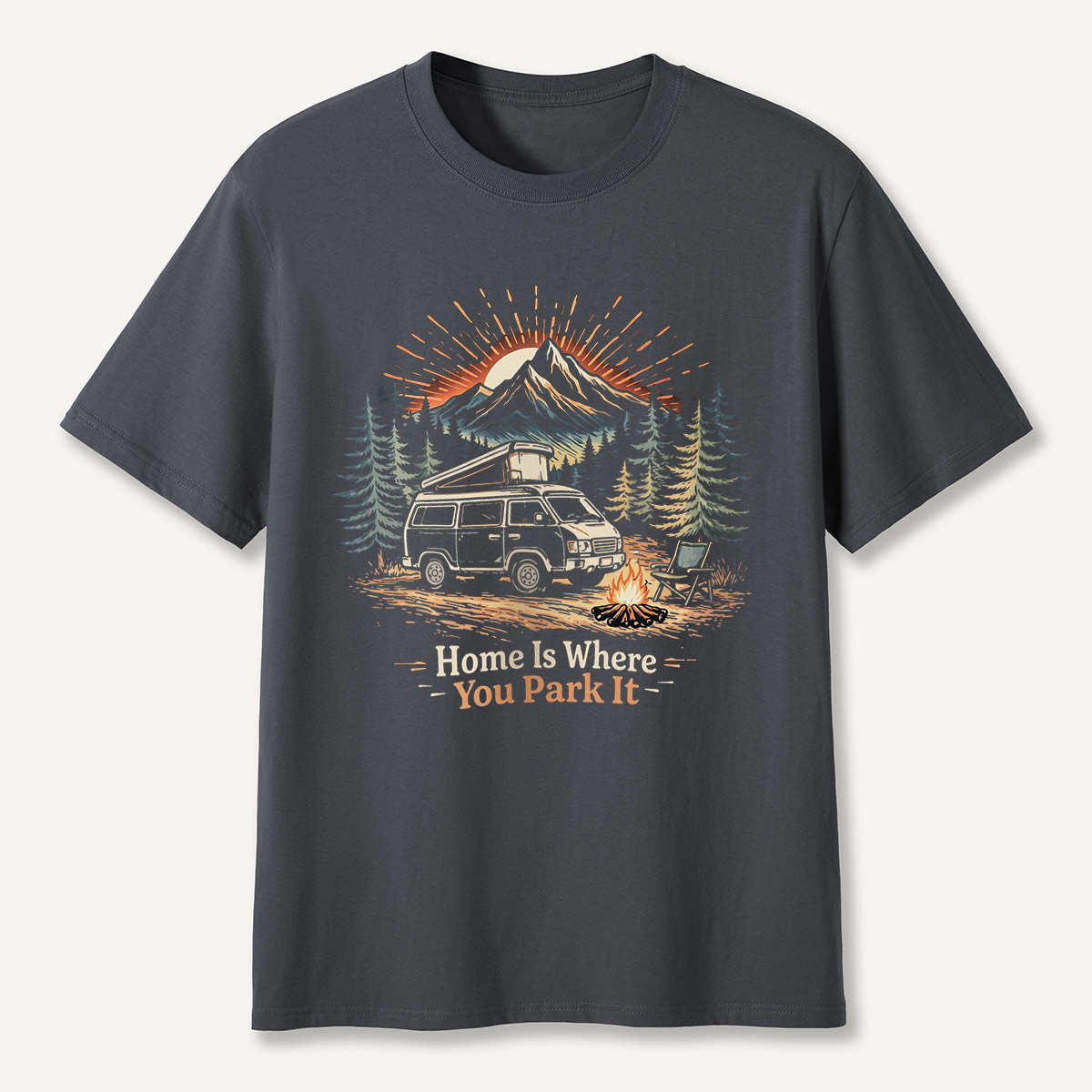 Home Is Where You Park It Camper Van Camping T-Shirt
