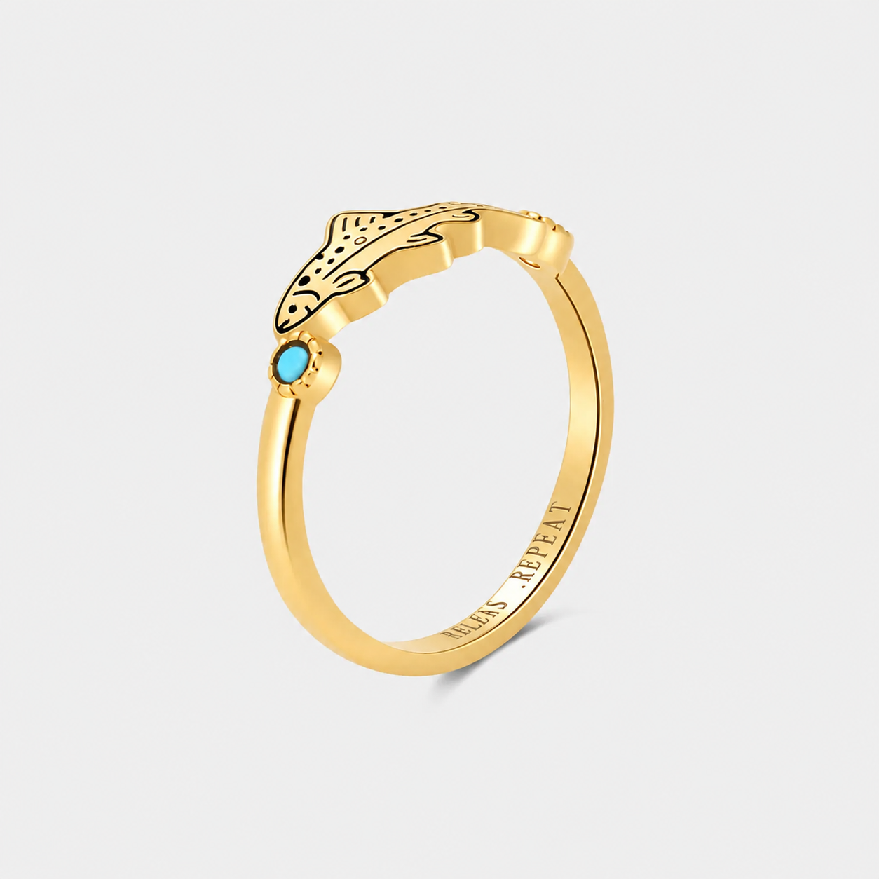 Catch & Release Trout Turquoise Ring