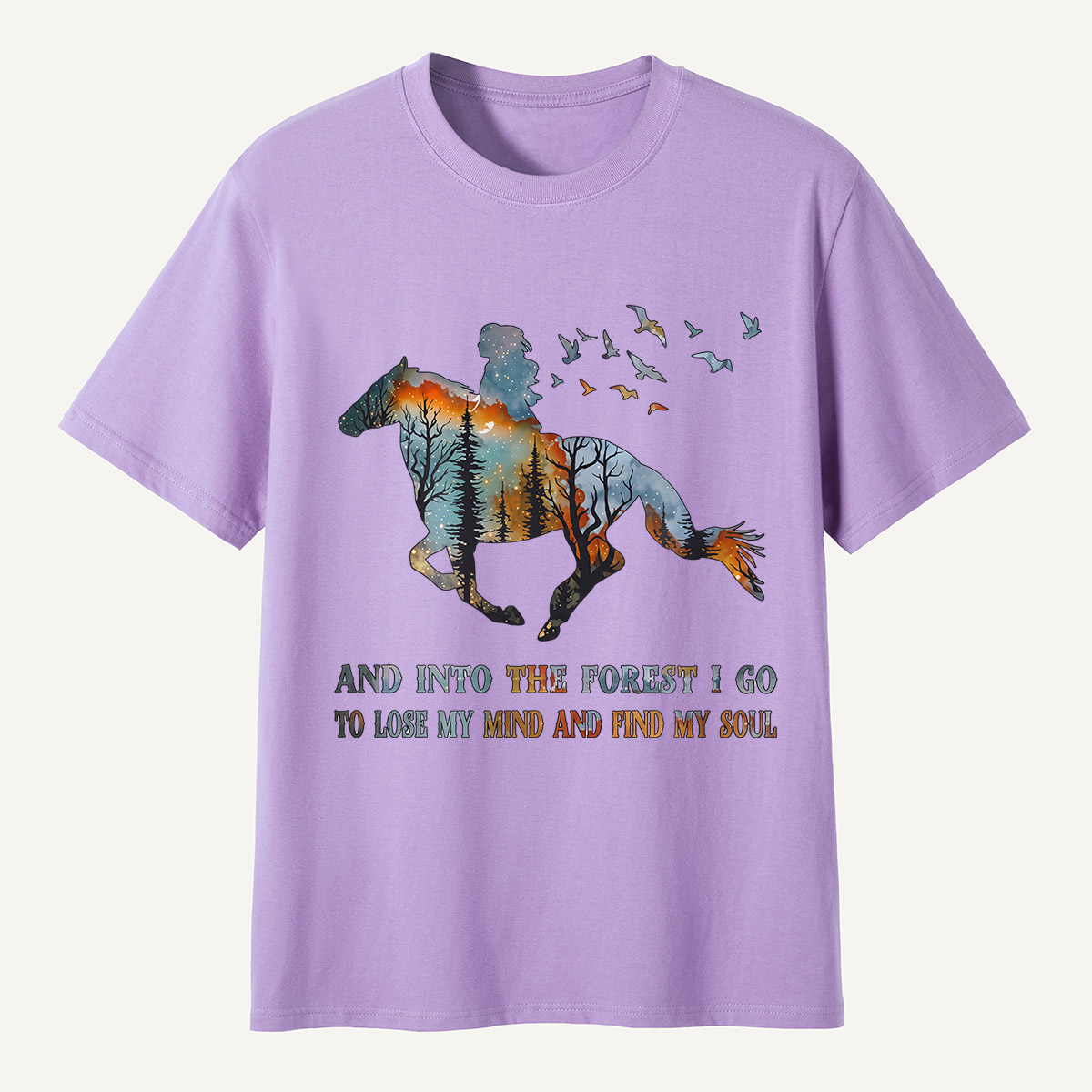 And Into the Forest I Go Horse Silhouette T-Shirt