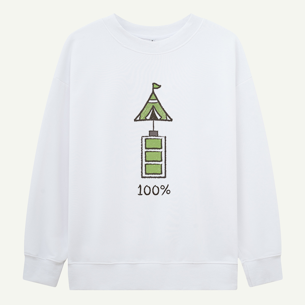 Camping Fully Charged 100% Sweatshirts