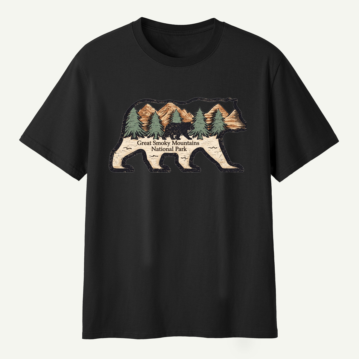 Great Smoky Mountains National Park Black Bear Forest T-Shirt
