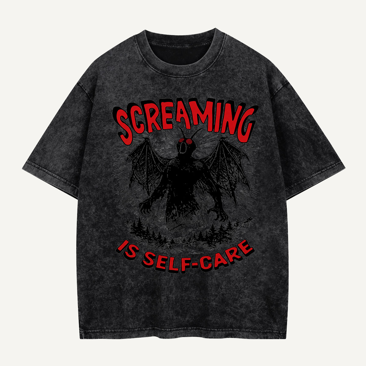 Screaming Is Self-Care Washed T-Shirt