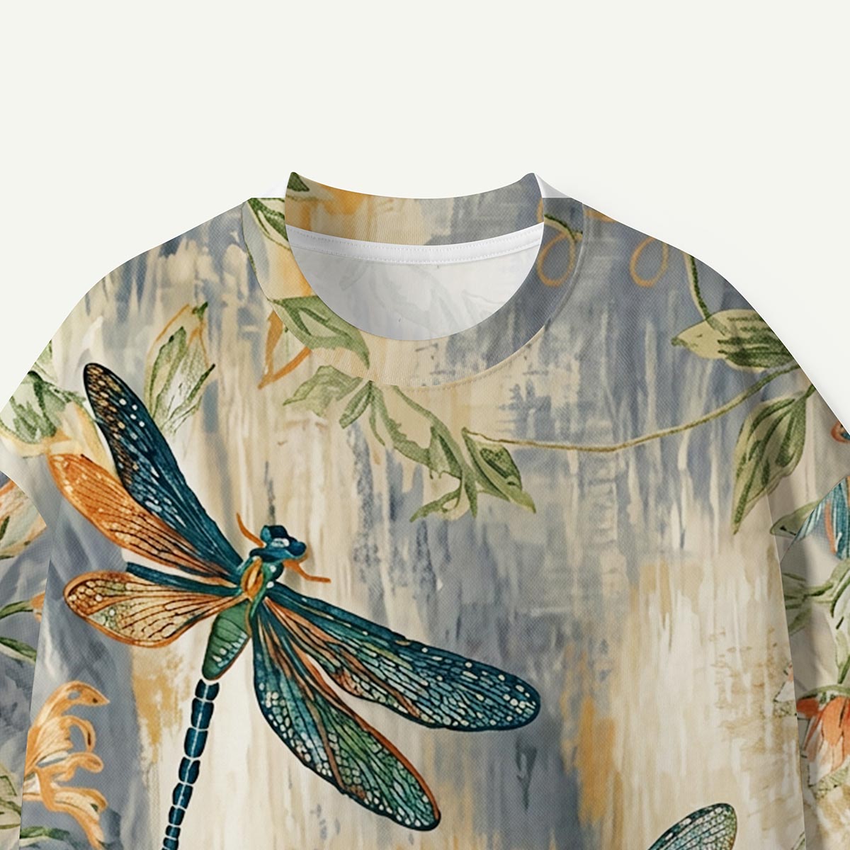 Floral and Dragonfly Premium Eco Tee