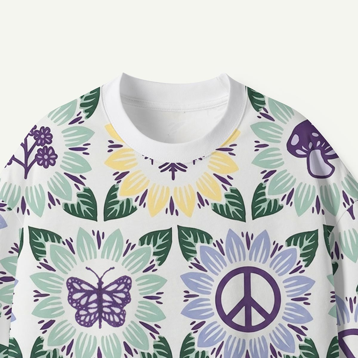 Floral Peace and Butterfly Premium Eco Tee