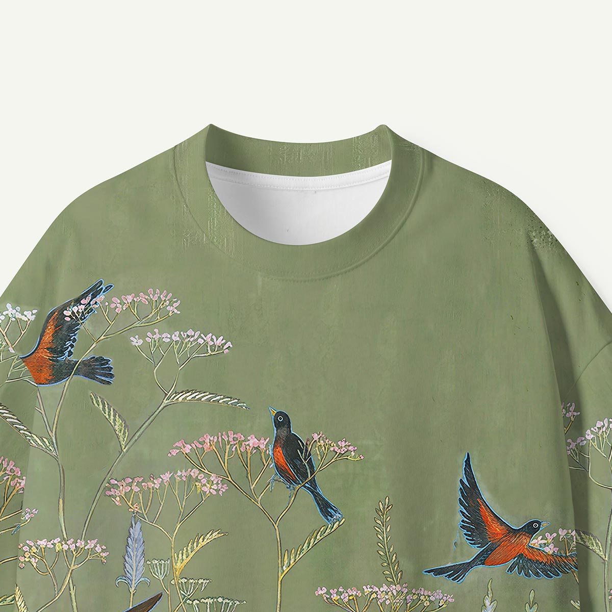 Hare and Wild Birds Meadow Premium Eco Tee
