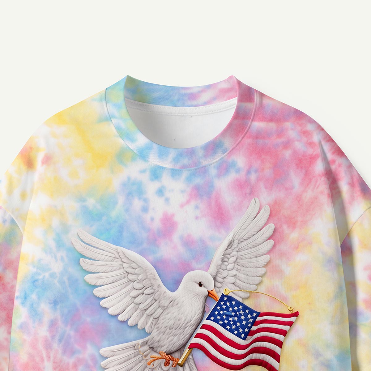 White Dove with American Flag 250th Anniversary Premium Eco Tee