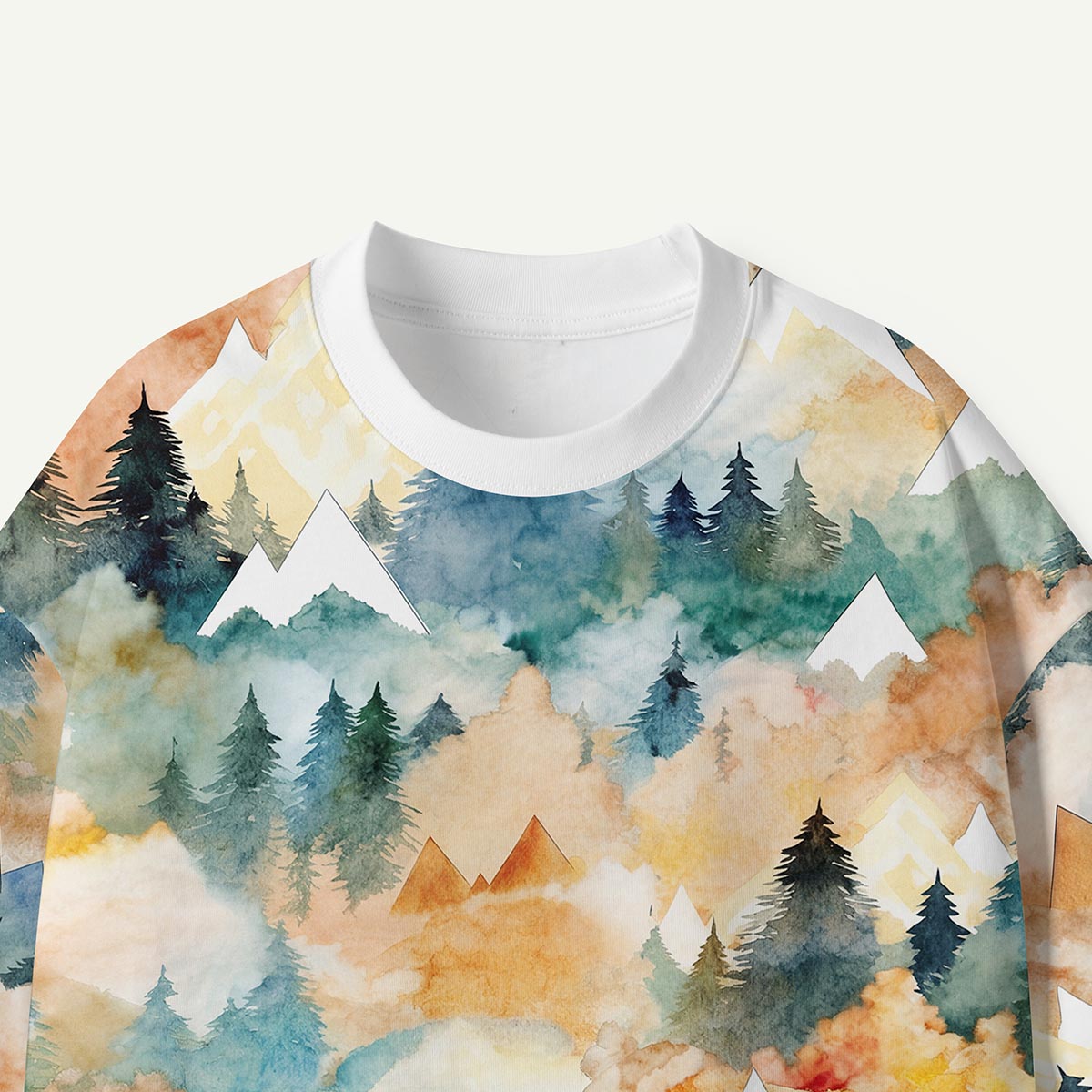 Watercolor Mountain and Pine Forest Premium Eco Tee