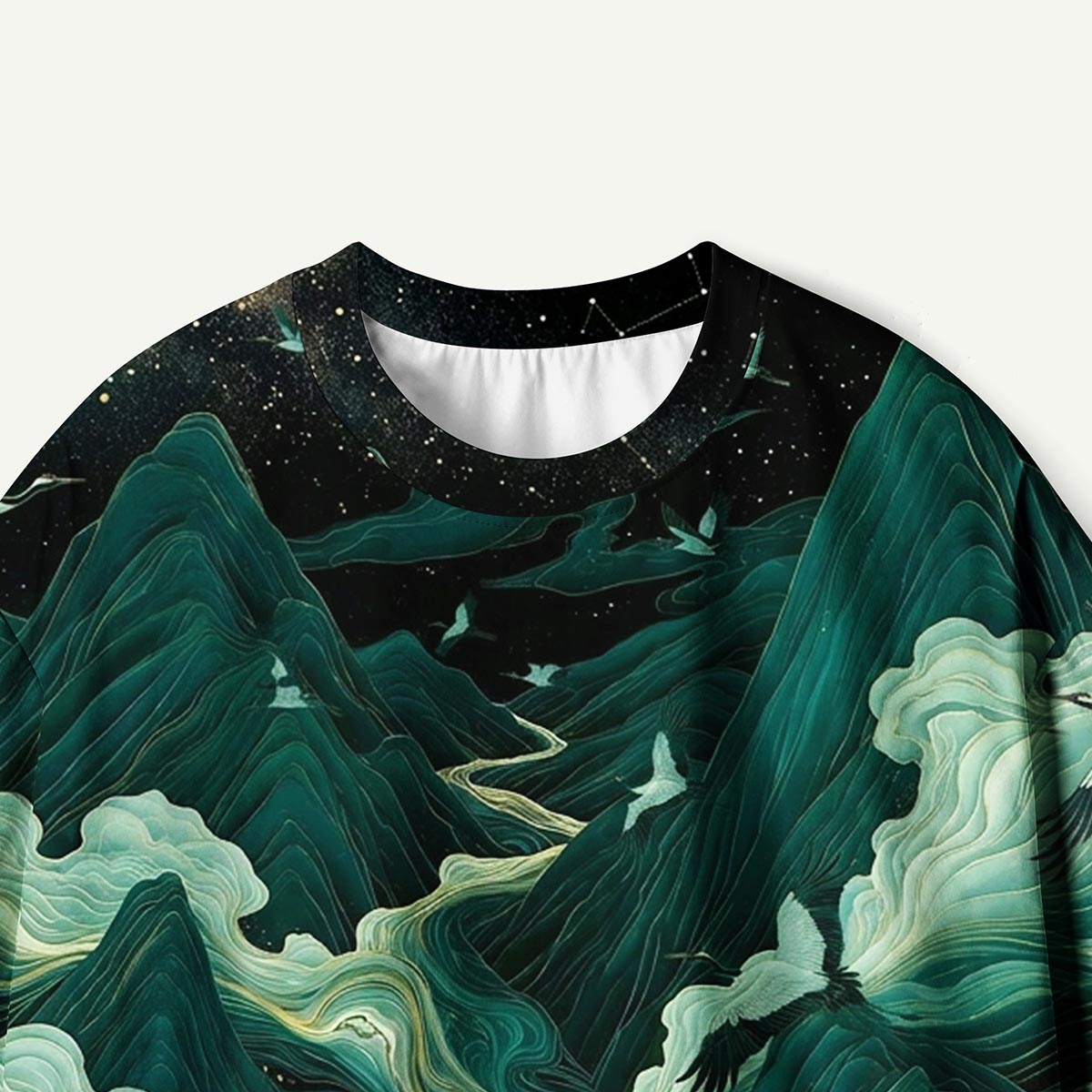Layered Mountain and Flowing Clouds Premium Eco Tee