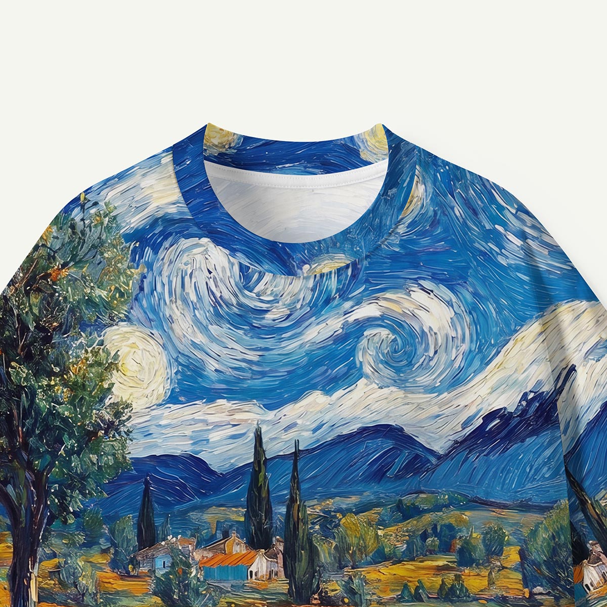 Swirl Sky Field Landscape Gogh Outside Premium Eco Tee
