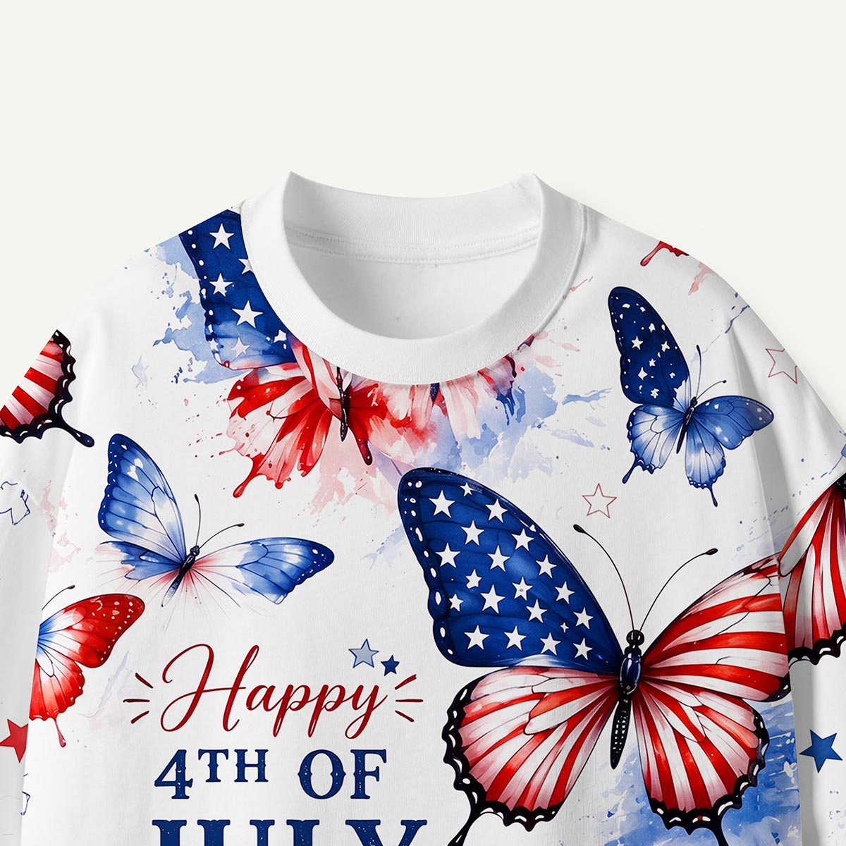 Happy 4th of July Patriotic Butterfly Premium Eco Tee