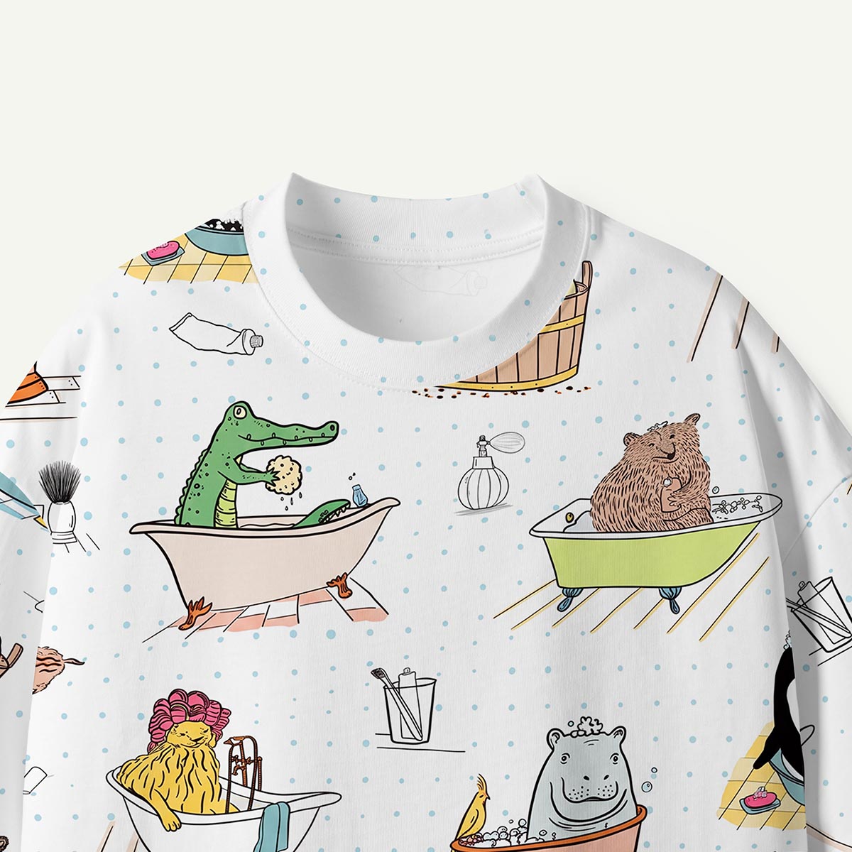 Animal Bath Time Premium Eco Tee