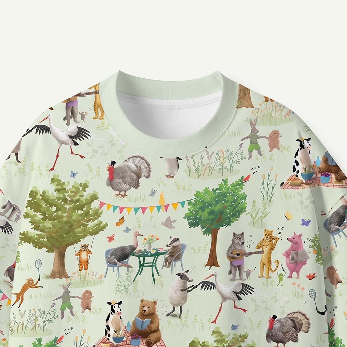Woodland Animals Picnic Party Premium Eco Tee