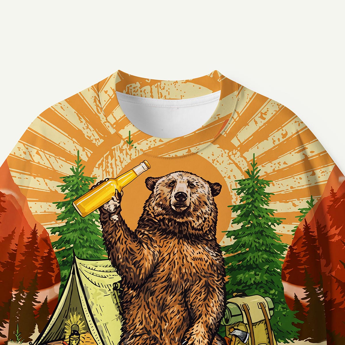 Bear Camping Bonfire Outdoor Adventure Premium Eco Tee