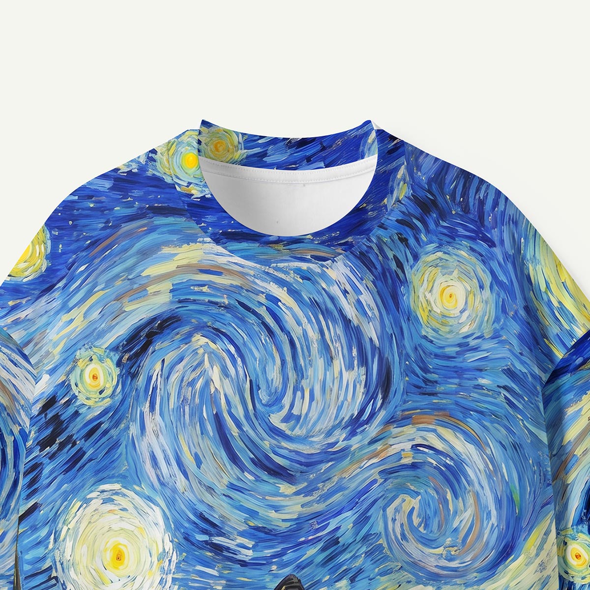 Swirling Night Sky Black Cat Premium Eco Tee