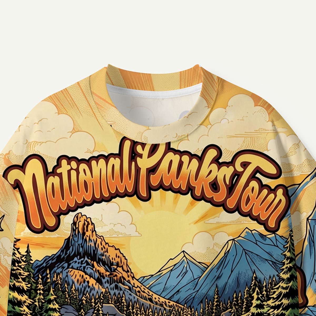 Mountain Waterfall Scenic Landscape National Parks Premium Eco Tee