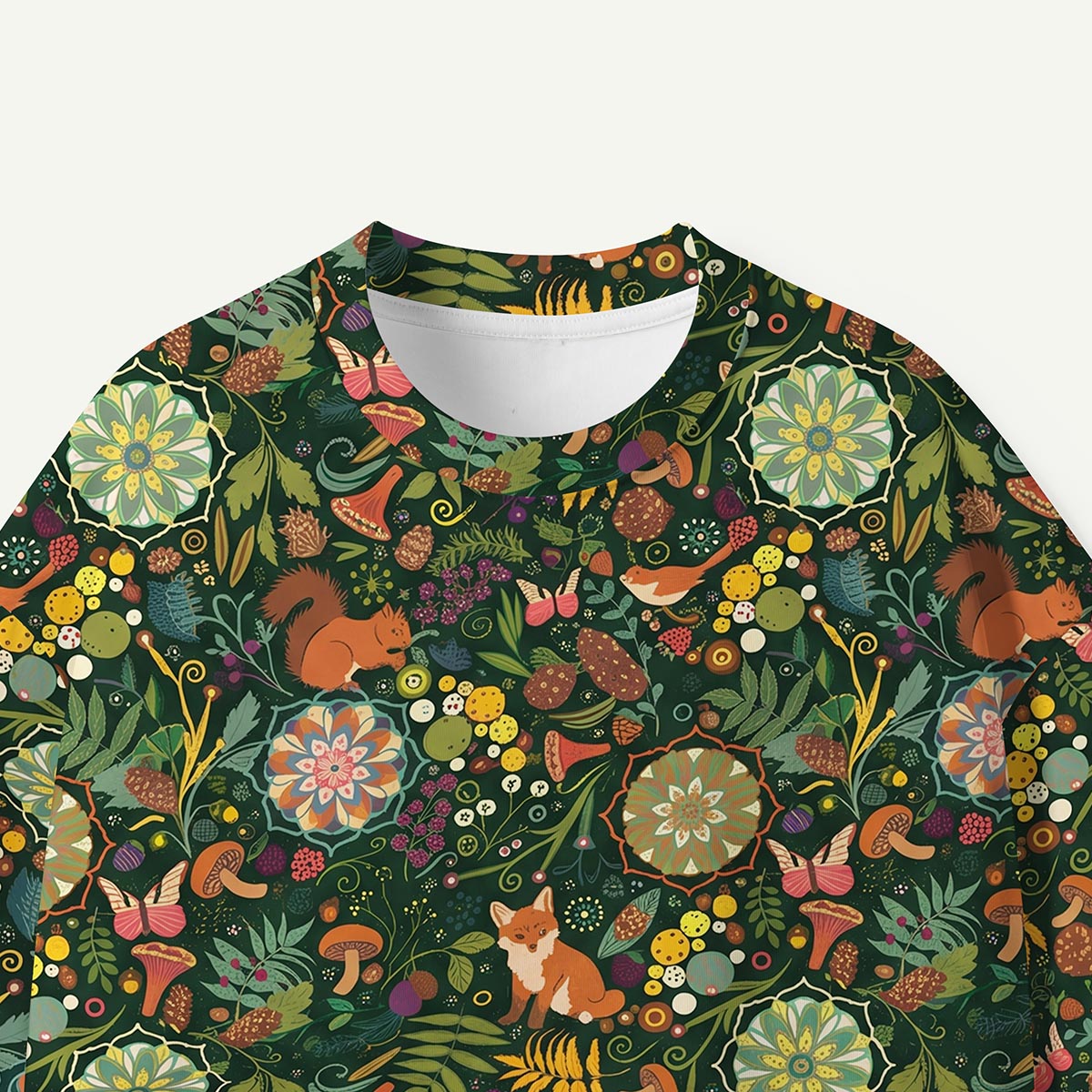 Woodland Fox & Forest Floral Premium Eco Tee