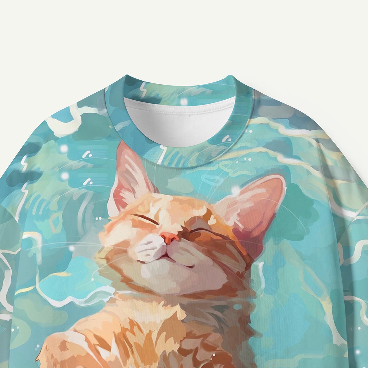 Floating Ginger Cat Premium Eco Tee