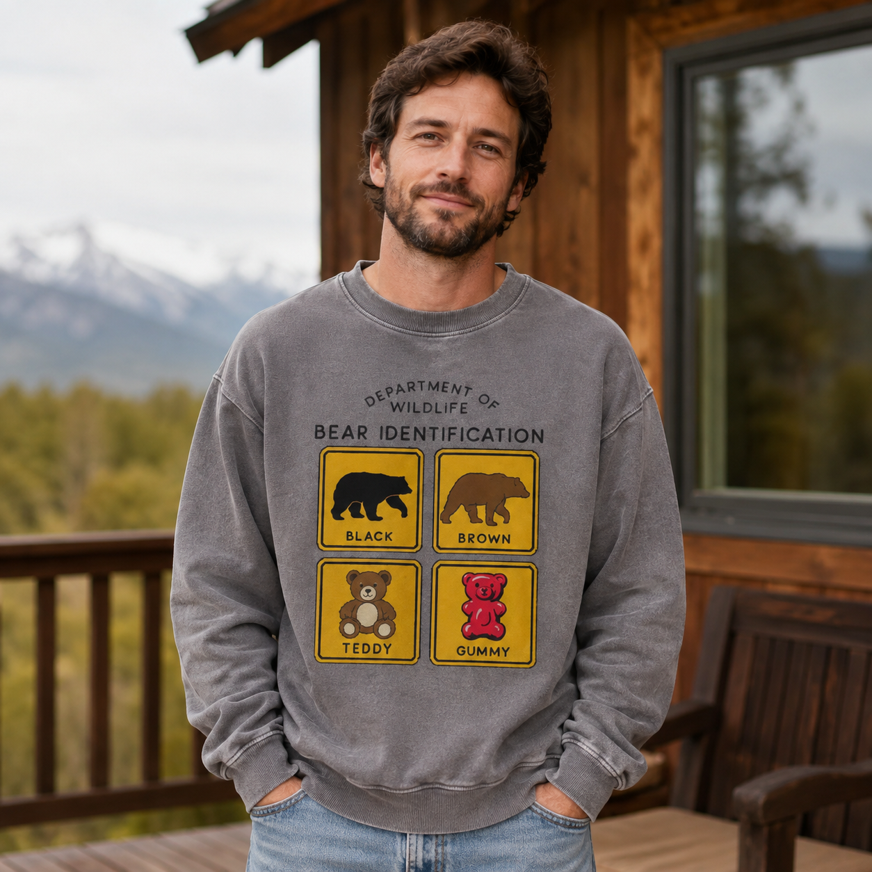 Department of Wildlife Bear Identification Washed Sweatshirts