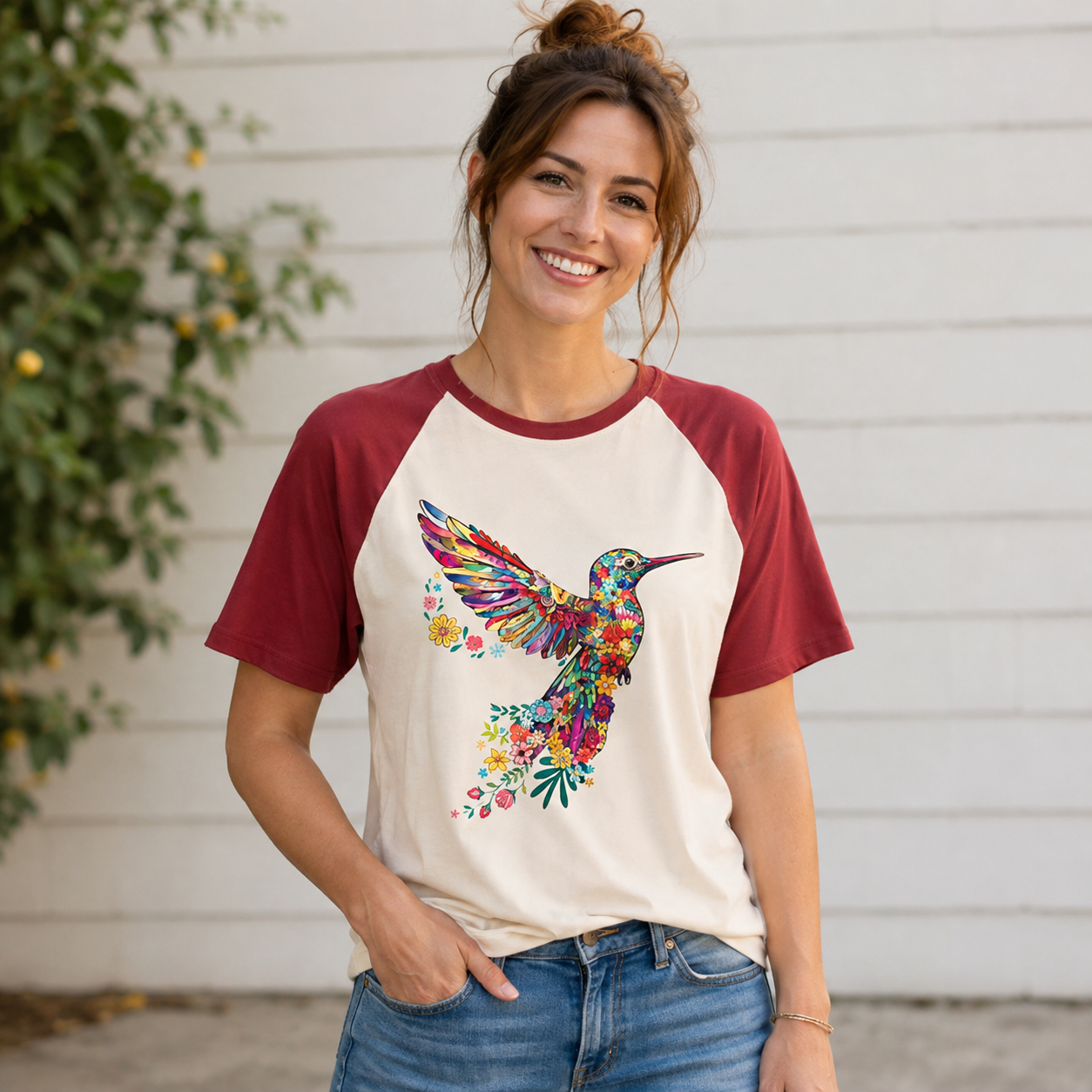 Animal Lover Hummingbird Raglan T-Shirt