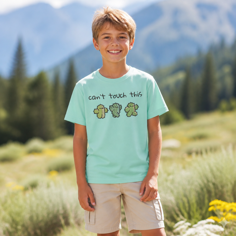 Cactus Trio Can’t Touch This Kids T-Shirt