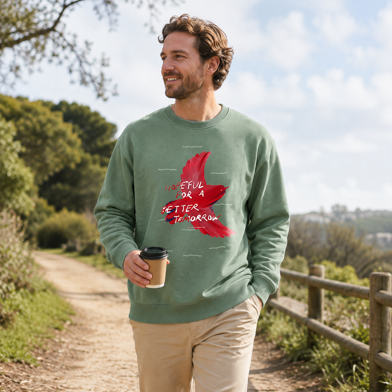 Hopeful For a Better Tomorrow Bird Sweatshirts