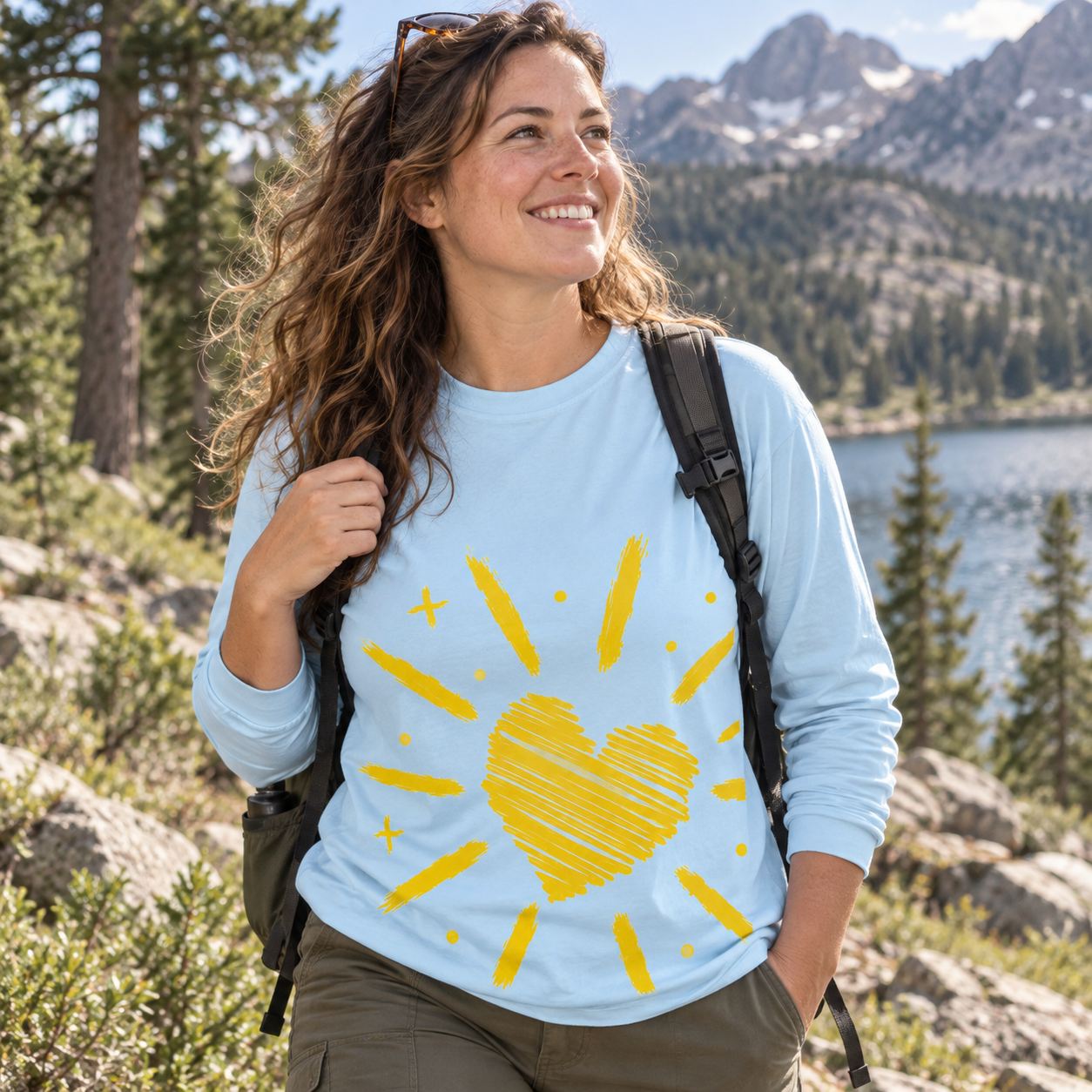 Golden Heart Sunburst Premium Pure Cotton Long Sleeves