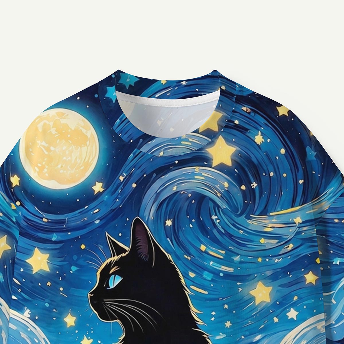 Starry Night Black Cat Premium Eco Tee